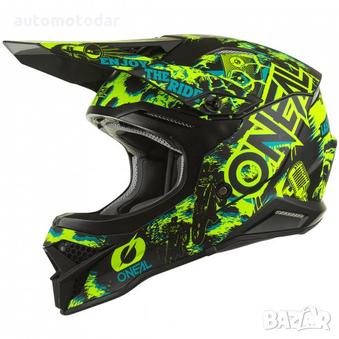 МОТОКРОС КАСКА O'NEAL 3SERIES ASSAULT V.22 BLACK/NEON YELLOW ИЗЧЕРПАН, снимка 1