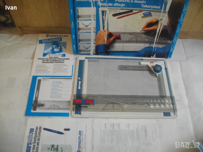ФОРМАТ А3 НОВА НЕМСКА ПРОФЕСИОНАЛНА ЧЕРТОЖНА ДЪСКА ЗА ТЕХНИЧЕСКО ЧЕРТАНЕ ПЪЛЕН К-Т STAEDTLER 600 A3, снимка 1