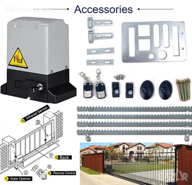 Електромотор за плъзгаща гаражна врата, снимка 1