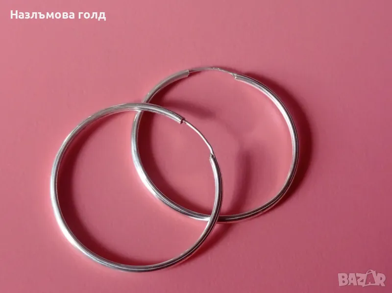 Сребърни халки ръчна изработка, снимка 1