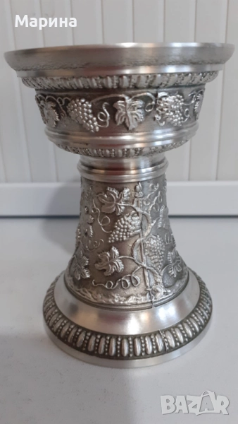 Немски свещник от калай Antik*Vintage #104   , снимка 1