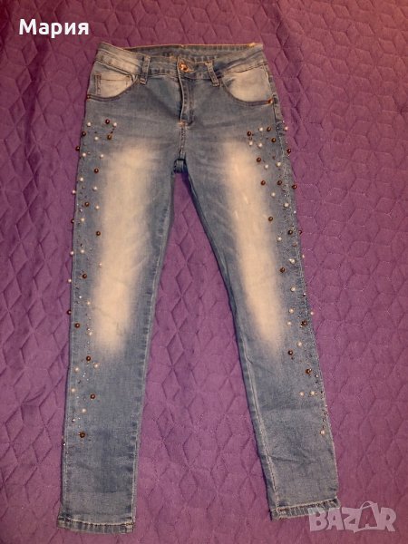 Дънки с перли , снимка 1