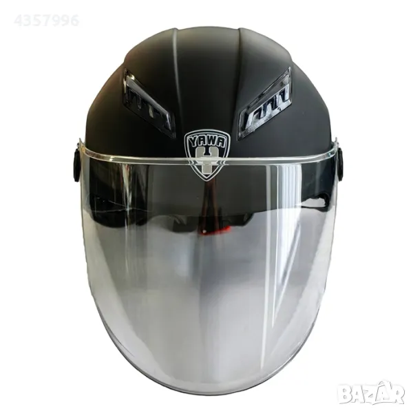  Каска за мотор - PA538 С Визьор и Спойлер - Черен Мат, снимка 1