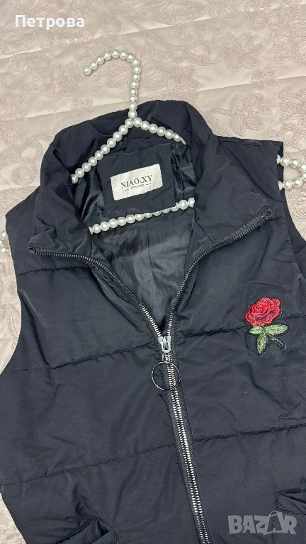 Черен дълъг елек, снимка 1