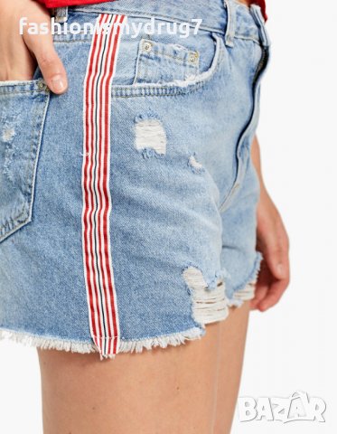 Stradivarius къси панталонки с лента, снимка 1