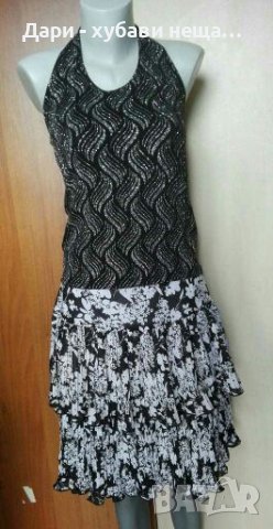 Потник/топ в черно и сребристо🍀❤S,M,L❤🍀арт.4314, снимка 2 - Корсети, бюстиета, топове - 37038581