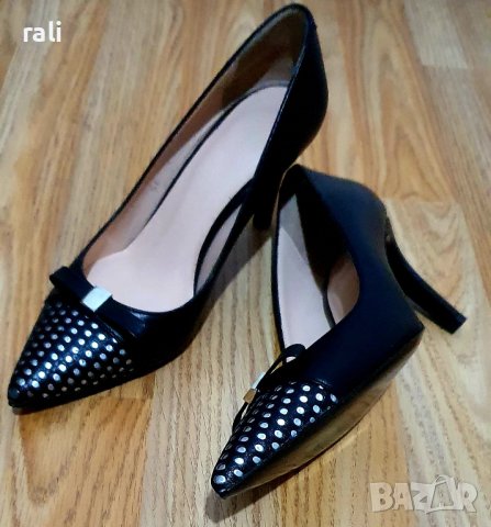 Елегантни обувки с панделка от естествена кожа, снимка 2 - Дамски елегантни обувки - 38341378