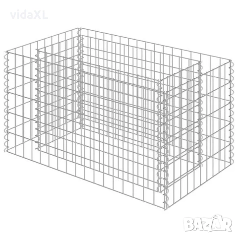 vidaXL Габион повдигната леха, поцинкована стомана, 90x50x50 cм(SKU:143569)