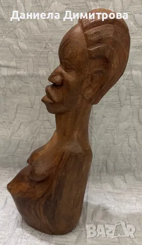 Фигура на бюст от дърво масив, снимка 4 - Статуетки - 50431603