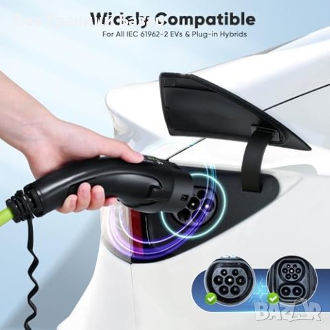 Нов Бързо Зареждащ Кабел Type 2 за Електромобили 7.2KW - 5м, снимка 4 - Друга електроника - 43688116