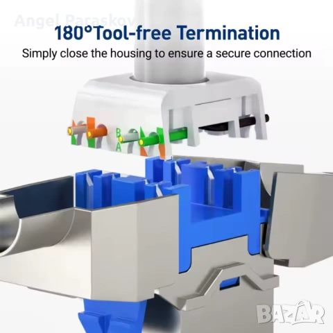 Cat 7 100 m метра мрежов кабел network cable + конектори, розетки, снимка 5 - Мрежови адаптери - 53380606