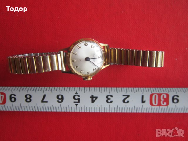 Дамски позлатен часовник Зентра , снимка 1 - Дамски - 33100534