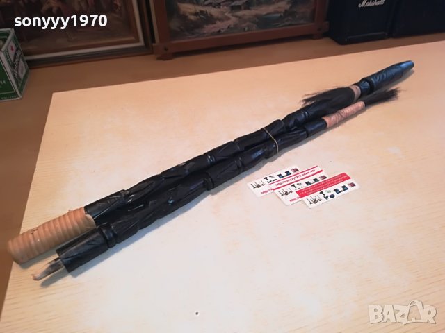 копие с резба и метален връх 140см 3012221206, снимка 6 - Антикварни и старинни предмети - 39143210