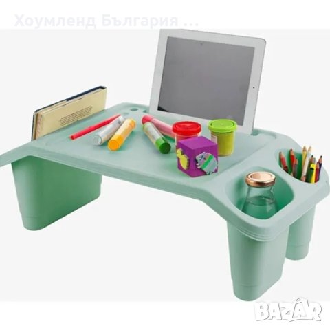 Удобна маса за поставяне на лаптоп, чаша и телефон, снимка 4 - Маси - 43741413