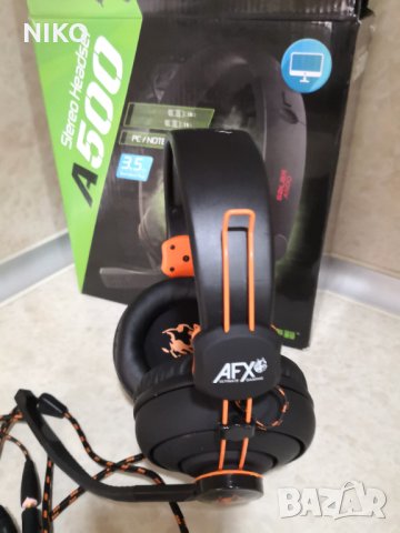 Продавам, Уникални,AFX Firestorm H01 Gaming Headset - Black & Orange, снимка 4 - Слушалки и портативни колонки - 35633152