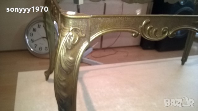 АНТИЧНА маса в цвят злато-мед/месинг-внос франция, снимка 6 - Антикварни и старинни предмети - 26284131