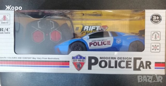 Детска полицейска кола с дистанционно управление с звук и светлина 