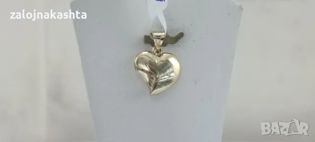 Нова Златна висулка сърце-1,04гр/14кр, снимка 3 - Колиета, медальони, синджири - 47881895