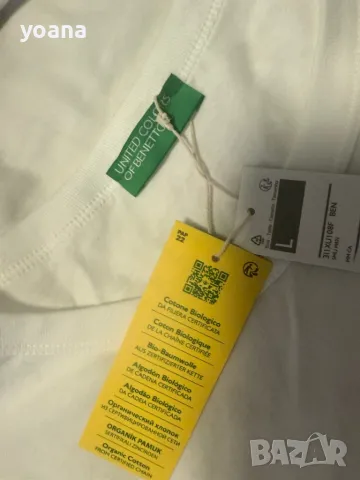Оригинална тениска Бенеттон / Benetton L , снимка 2 - Тениски - 49967101