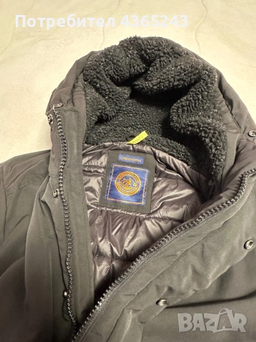 Оригинално Мъжко Яке Superdry много дебело и топло, черно преходно яке, снимка 9 - Якета - 52502437