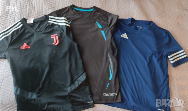 3 бр. детски тениски за 13-14 г. Adidas, Kappa