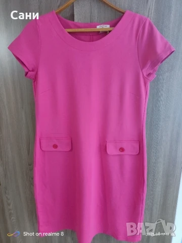 Маркова Розова Рокля на Daphne -нова с етикет , снимка 6 - Рокли - 49780087