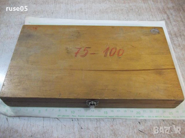 Микрометър "75 - 100 мм" германски DDR работещ, снимка 7 - Други инструменти - 43300812