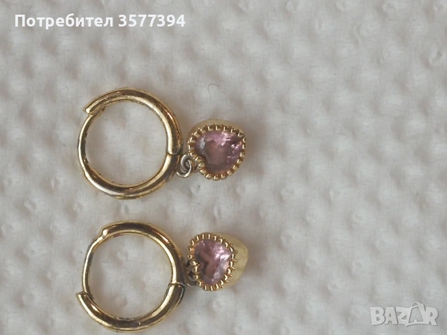 Позлатени сребърни обеци 