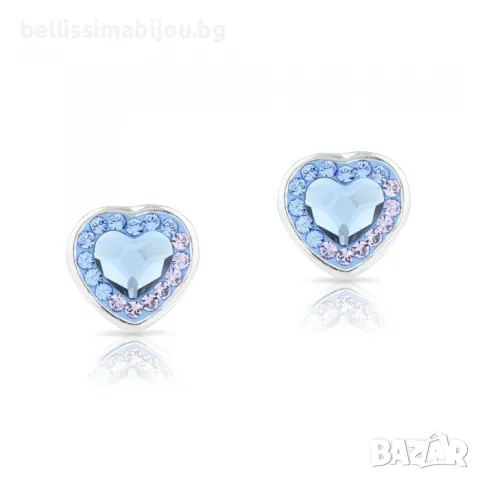 Дамски Сребърни Обеци с Кристали Сваровски/Swarovski, снимка 2 - Обеци - 48208454