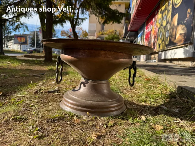 Стар меден мангал №6141, снимка 3 - Антикварни и старинни предмети - 48123867