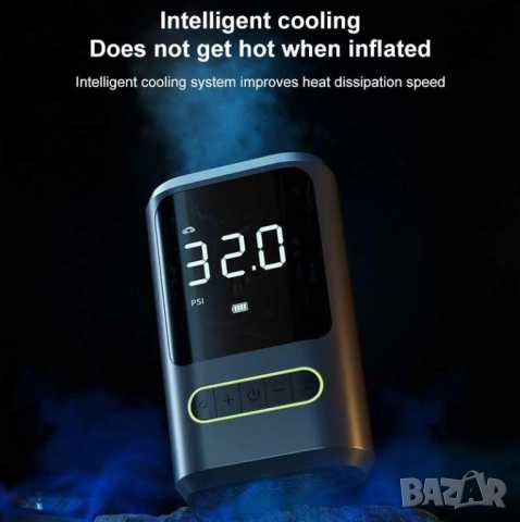 Преносим акумулаторен компресор с цифров дисплей и интелигентни функции ATJ-8466 , снимка 7 - Аксесоари и консумативи - 52352765