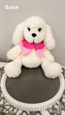 Ръчно плетено кученце, снимка 3 - Плюшени играчки - 48120297