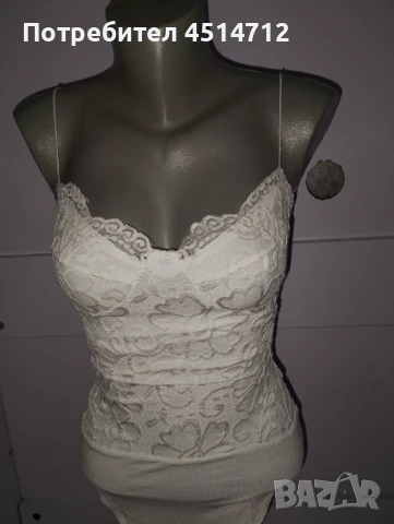 Марково бутиково боди с брюкселска ластична дантела и ест.  памук, снимка 2 - Други - 50812664
