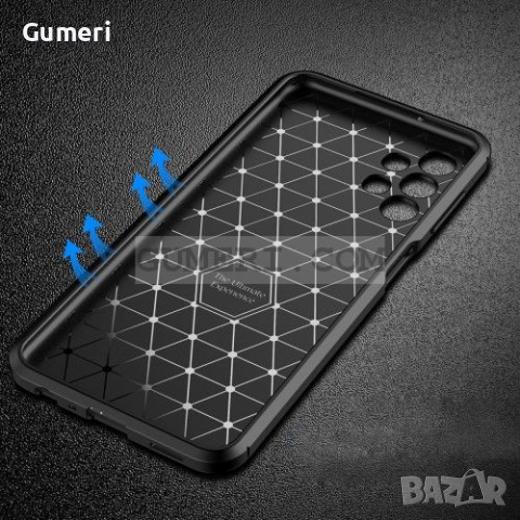 Samsung Galaxy A13 - Удароустойчив Гръб със Защита За Задната Камера - Карбон, снимка 3 - Калъфи, кейсове - 36540840