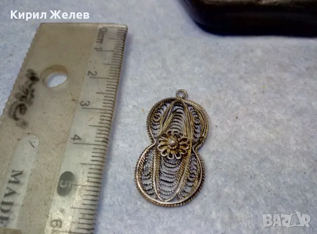 СТАРИНЕН ФИЛИГРАНЕН СРЕБЪРЕН МЕДАЛЬОН СРЕБРО ВИСОКА ПРОБА ХУДОЖЕСТВЕНА РЪЧНА МАЙСТОРСКА РАБОТА 49349, снимка 8 - Антикварни и старинни предмети - 49551698