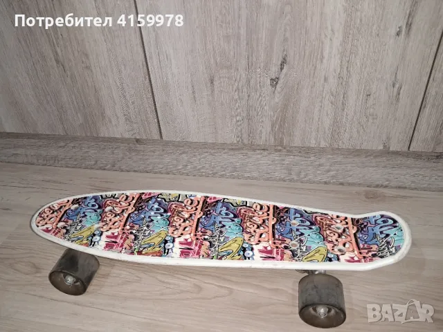 Скейтборд (Пениборд)с картинка и светещи колела, снимка 2 - Детски велосипеди, триколки и коли - 50367465
