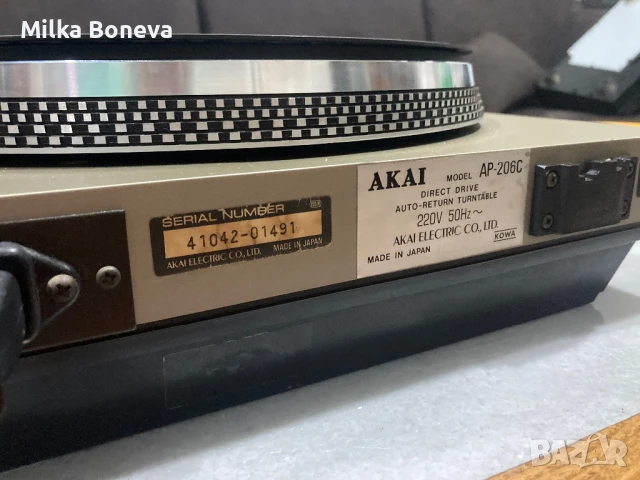 AKAI AP 206C, снимка 6 - Грамофони - 51333054