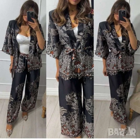 сатенени луксозни комплекти риза и панталон , снимка 6 - Комплекти - 50873330