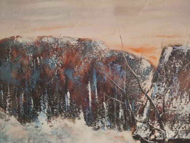 Картина-зимен пейзаж, снимка 8 - Картини - 43472293