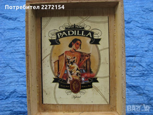 Стара дървена кутия PADILLA, снимка 3 - Антикварни и старинни предмети - 34605626