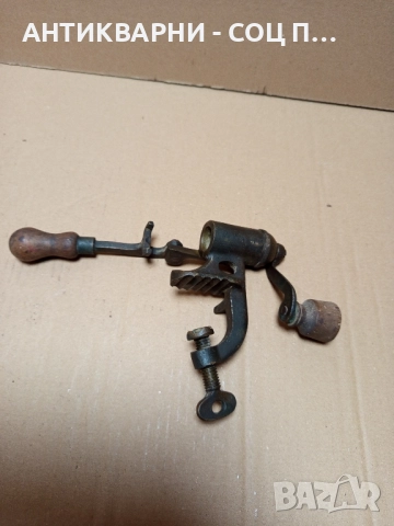 Соц Стара Бронзова Ръчна Машинка За Патрони. , снимка 3 - Антикварни и старинни предмети - 52057064