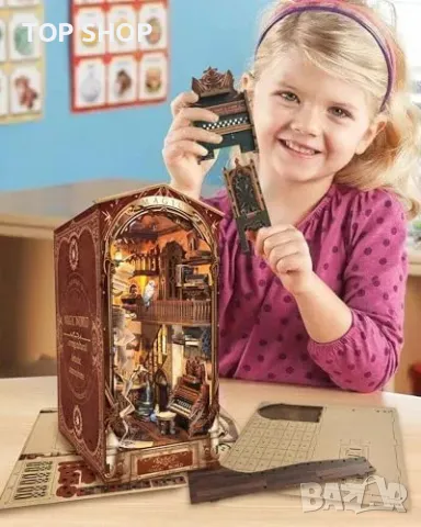 Нов Магически свят - DIY миниатюрна къща с LED светлини и дървен пъзел, снимка 5 - Пана - 49945178