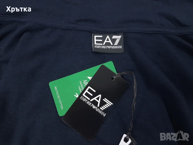Emporio Armani EA7 - Оригинално мъжко горнище с качулка размер S, снимка 8 - Спортни дрехи, екипи - 53465133