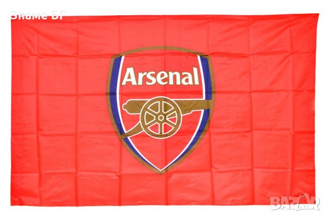 Знаме на Арсенал с размери: 90 х 145 см.