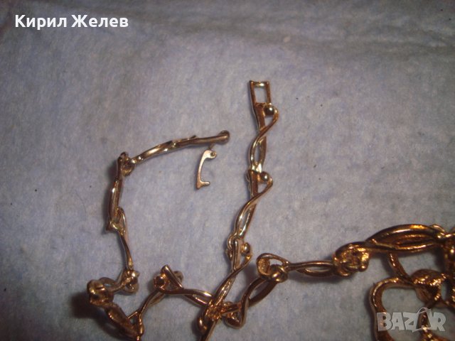 РАЗКОШНА ФЛОРАЛНА КРИСТАЛНА с ПОЗЛАТА АЖУРНА АРТ ОГЪРЛИЦА КОЛИЕ 30142, снимка 14 - Колиета, медальони, синджири - 37851591