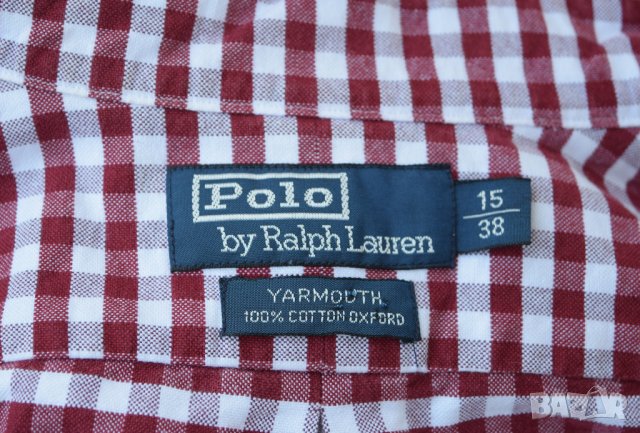 Polo by Ralph Lauren мъжка карирана риза зимна червено и бяло Yarmouth, снимка 3 - Ризи - 26628112