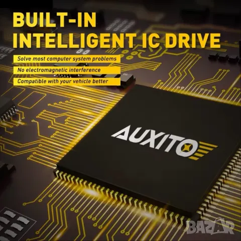 2бр. LED Крушки H4 AUXITO 9003 – 12 000Lm, 6500K (Студено Бяло), Без вентилатор, CanBus, 22W, IP68!, снимка 6 - Аксесоари и консумативи - 50105909