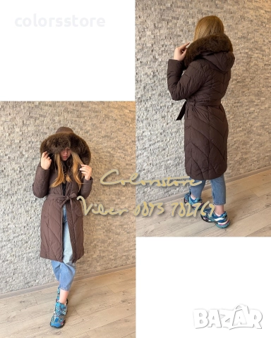 Дамско зимно яке с качулка кодVL82F