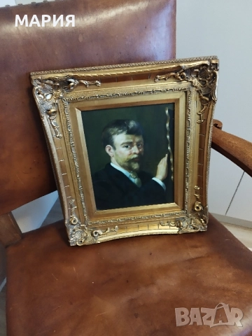 Страхотна картина портрет масло 19век , снимка 2 - Антикварни и старинни предмети - 51445860