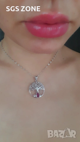 Сребърна Висулка Амулет Дърво на Живота, снимка 11 - Колиета, медальони, синджири - 49891502